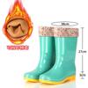 Высокие женские резиновые сапоги модные классические дождевые туфли для мамы кухня нескользящие износостойкие водонепроницаемые туфли женские резиновые сапоги комбинезон хлопковые туфли
