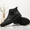 2025 прямая поставка осенне-зимний тренд мужские высокие кроссовки с черными кедами повседневные кожаные кроссовки средней высоты