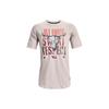 Футболка Johnson Series Printed Crew Neck Short Sleeve T Shirt Men Tops Agate-White 1367118-112