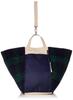 Shoulder Tote Bag SN Medium Boat Tweed Combination 3474 Medium Check-NAVY