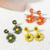 Корейская индивидуальность Милые серьги-ромашки с цветком Серьги-подвески Серьги-подвески Модные ювелирные изделия