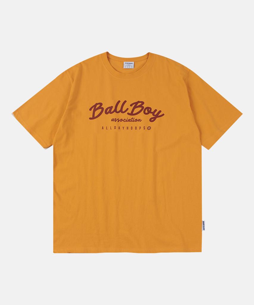 ALL DAY HOOPS Bba Logo Short Sleeve T-Shirt Mustard