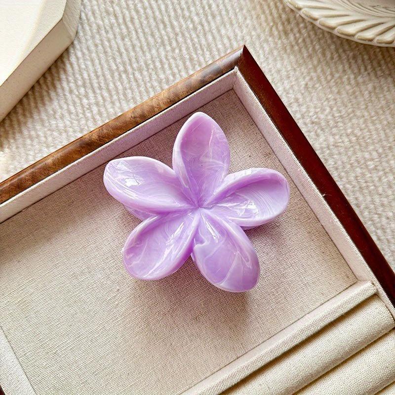 1 шт. Модная красочная заколка-краб для волос в виде цветка, заколка-акула для хвостика, темпераментная шпилька, зажим для полусобранных волос, аксессуары для волос