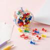 100PCS Plastic Board Tacks Push Pins Wall Cards Photos Thumb Tacks Pins Pushpin Thumbtack Fixings