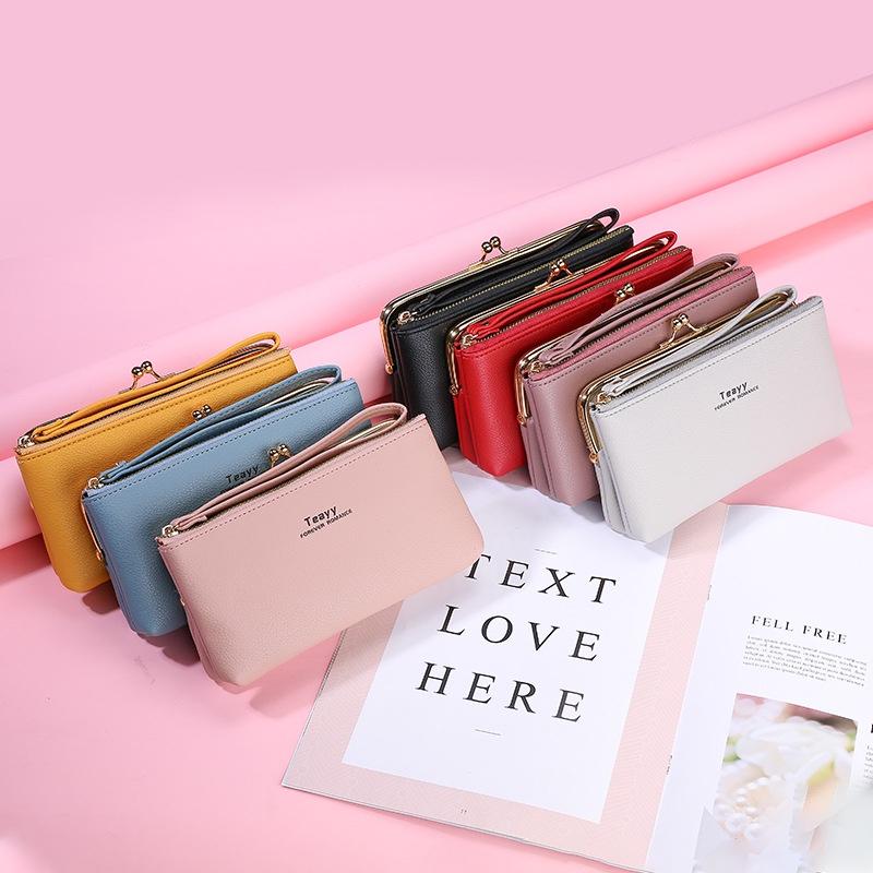 IELGY Женский кошелек для монет в стиле ретро, ​​длинный модный темперамент, мягкая кожа