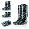 Fashion Camo Rubber Boots Men Anti Slip High Water Shoes Kitchen Waterproof Rubber Shoes Work Rain Boots for Fishing 2024