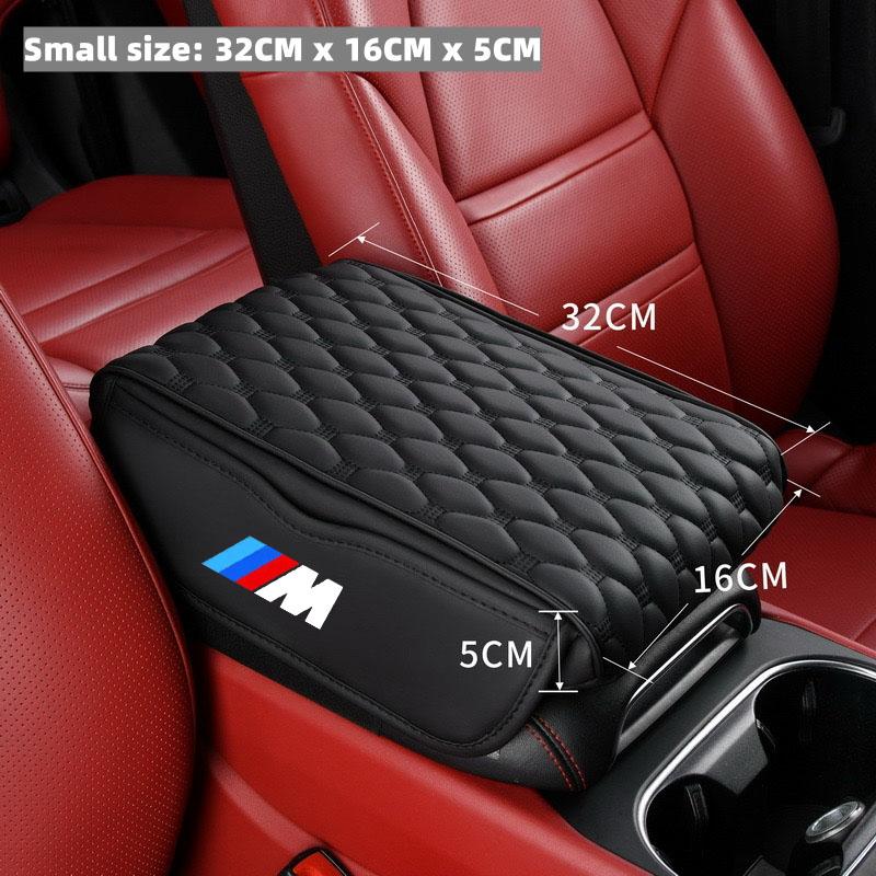 Car Armrest Box Height Pad Universal Leather Armrest Cushion For BMW M Power X1 e84 X3 f25 X5 e53 x6 e71 ix3 i3 320i 330d M4 RW7