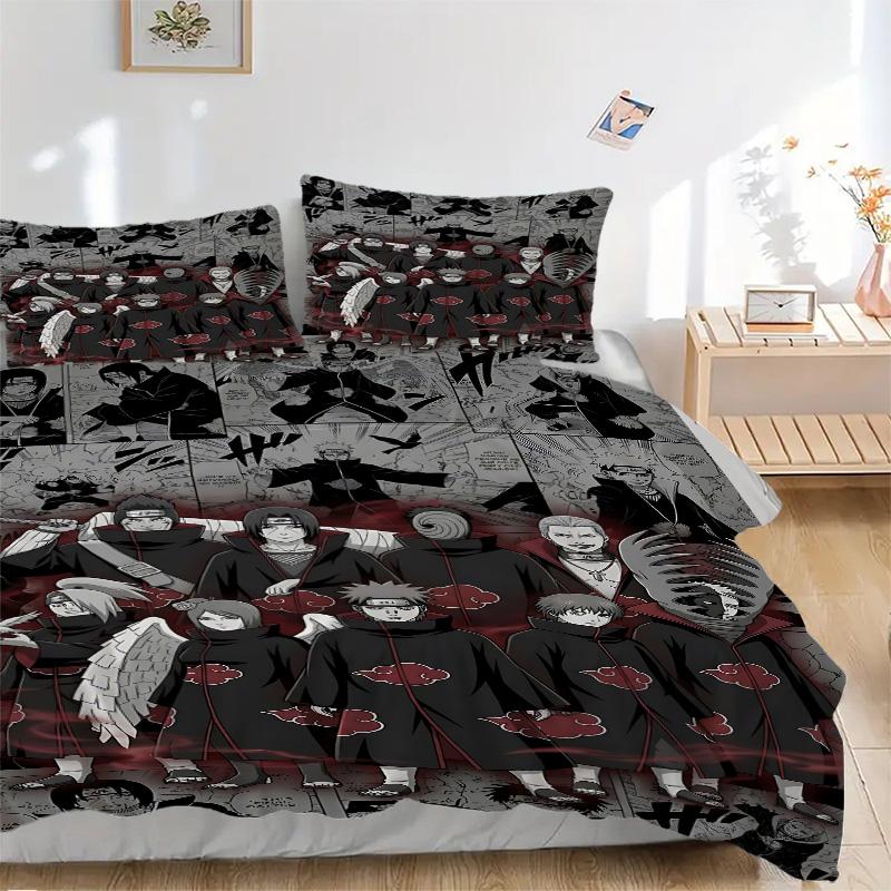 Akatsuki Members Collage Print 3Pcs Bedding Setduvet Cover With 2 Bedropillowcase Home Birthday Gift