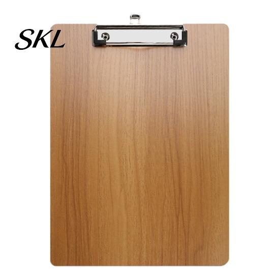 Stable Drawing Surface Wooden Clipboard with Metal Clip, A4 Letter Size Rounded Edge Board, Wood Grain Thicken Hardboard for Office, School Art Supply