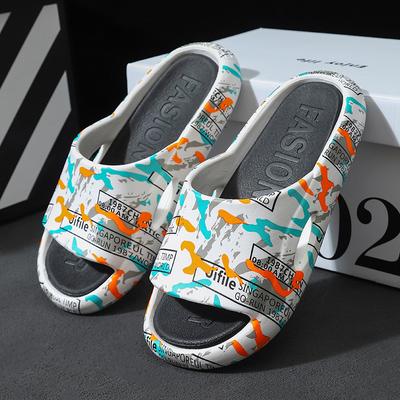 Мужские летние уличные домашние нескользящие тапочки на платформе с героями мультфильмов для ванной и ванной комнаты