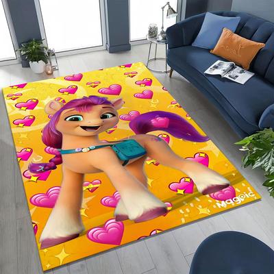 Новый мультяшный коврик My Little Pony с единорогом для спальни, гостиной, дивана, домашний придверный коврик для декора, большой детский нескользящий напольный коврик, подарок