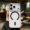Роскошный прозрачный магнитный чехол для телефона для iPhone 17 16 15 14 Pro Max 17Pro Air Для Magesafe Беспроводная зарядка Прозрачная задняя крышка