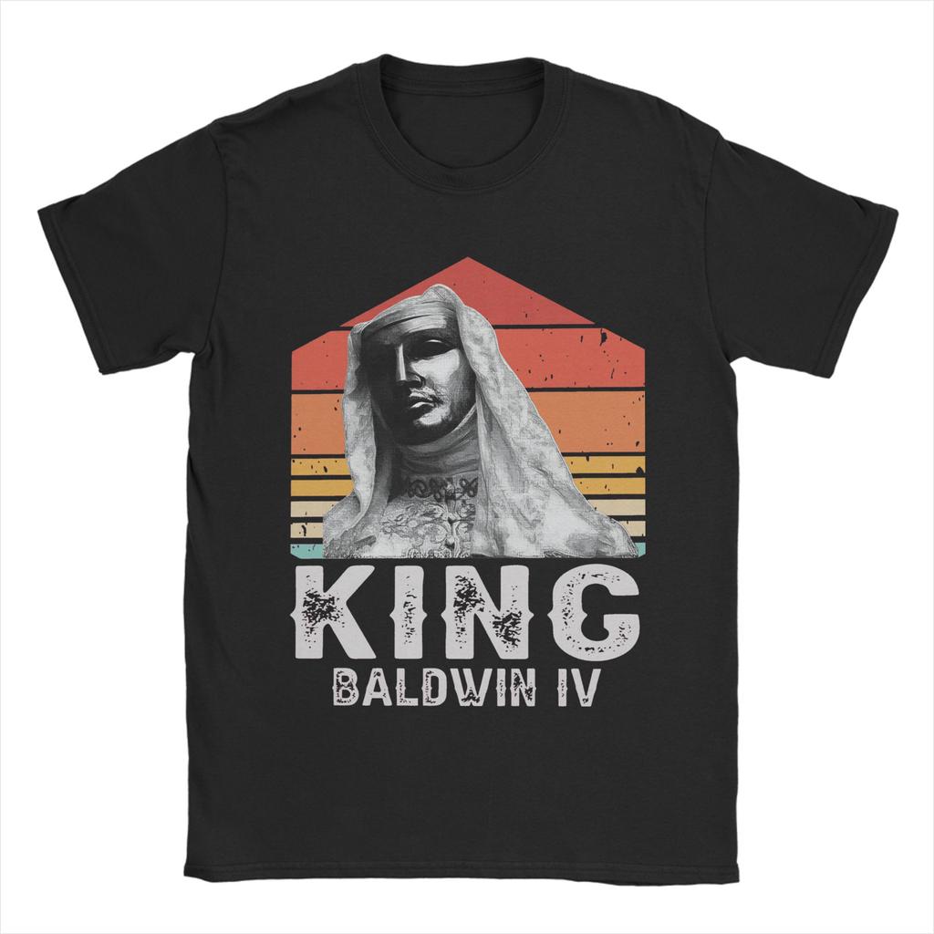 King Baldwin IV Of Jerusalem T-Shirt Summer Trendy Cool T Shirts Adult Pure Cotton Crewneck Oversized Tees Short Sleeves Tshirt