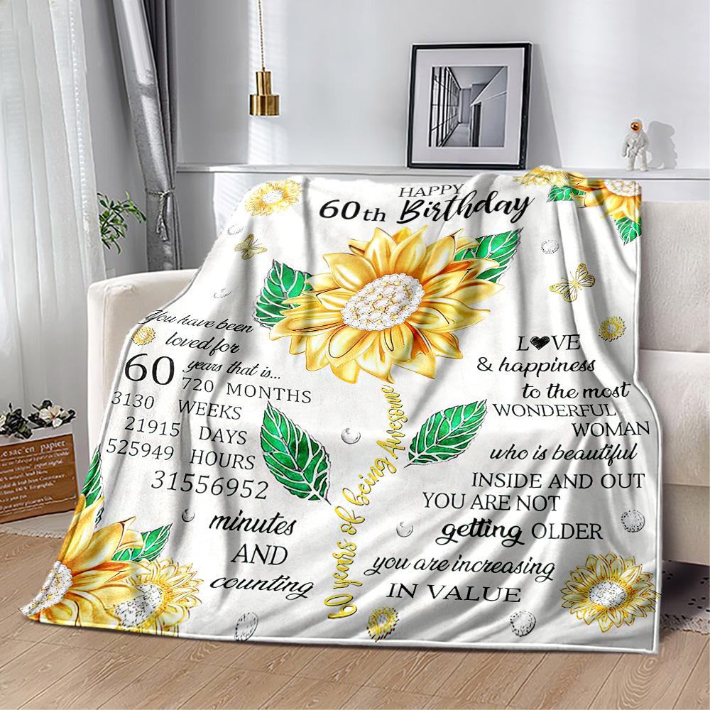 Happy 50th Birthday Celebration flannel,Lightweight,Flannel Blanket,Comfortable Blanket, Sofa Blanket, gift blankets,Holiday gift blanket Blankets