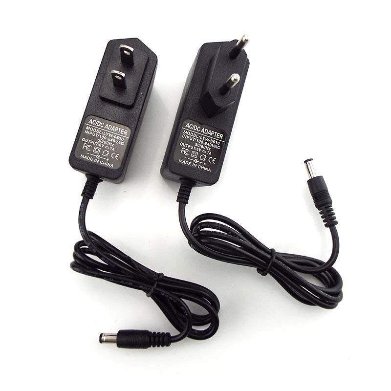 AC DC 100 В-240 В 6 В 1 А Адаптер Питания Зарядное Устройство Преобразователь Трансформатор Камеры Видеонаблюдения Светодиодная Лента Лампа 5,5 мм * 2,5 мм США ЕС Plug E1