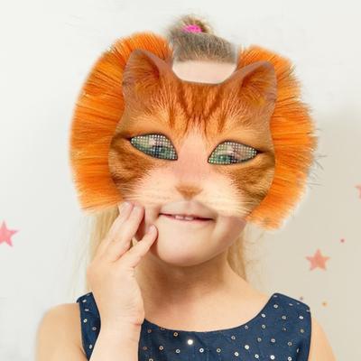Yousheng DIY Therian Masque Kit Подушка в виде лица кошки лисы с мехом для ролевых игр на Хэллоуин для маскарада, карнавала, косплея, вечеринок