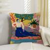 Abstract Painting Women Personalized Pillow Dust Cover Bedroom Kids Party Decoration Pillowcase Birthday Children Gift