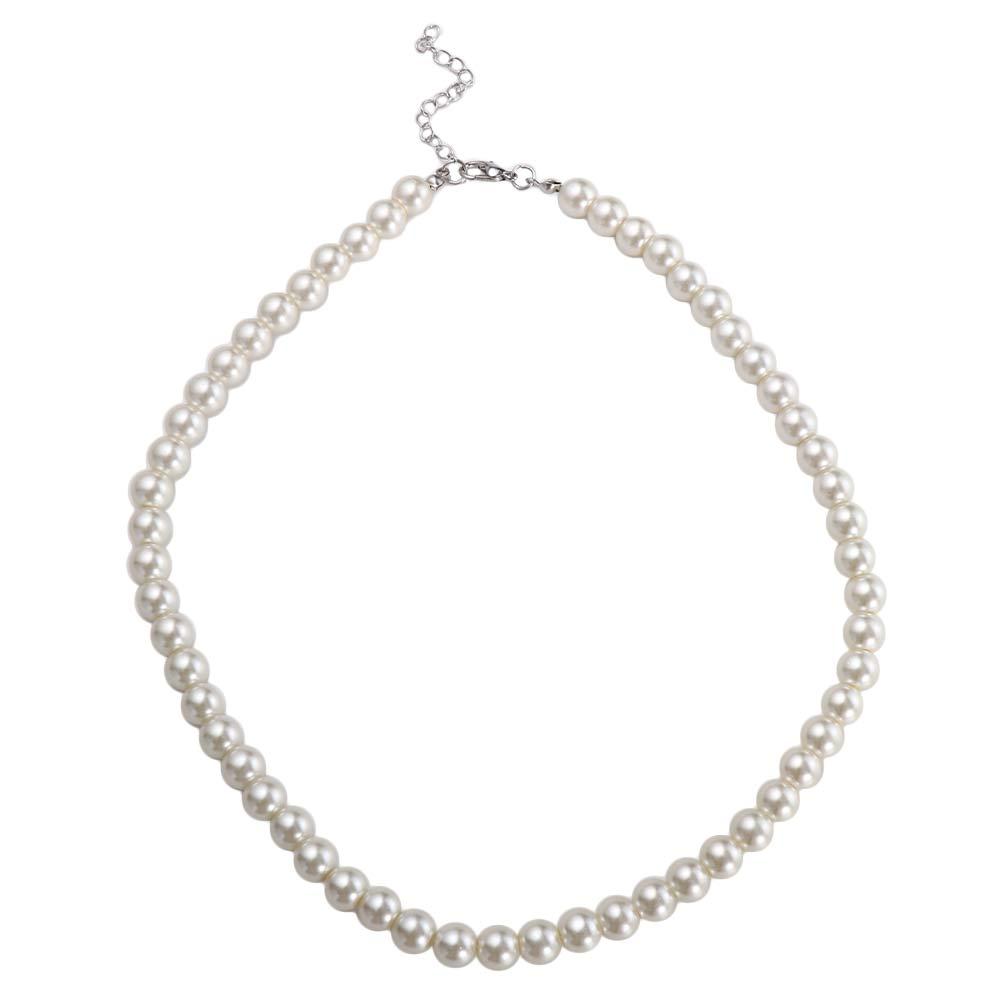 Luxury French Korean Style Long Necklace Women Choker Imitation Pearl Sweater Chain Clavicle Chain