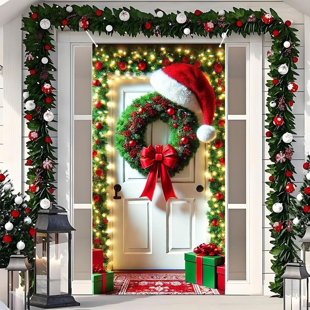 Door Hanging Christmas Door Banner Atmosphere Arrangement Window Sign Banners Door Frame