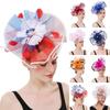 Women Girls Mesh Fascinators Hat Cocktail Party Headband Wedding Hat