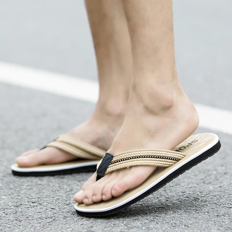 Summer Fashion Men's Flip Flops Beach Sandals for Men Flat Slippers Non-slip Shoes Men Sandals Plus Size 40-45