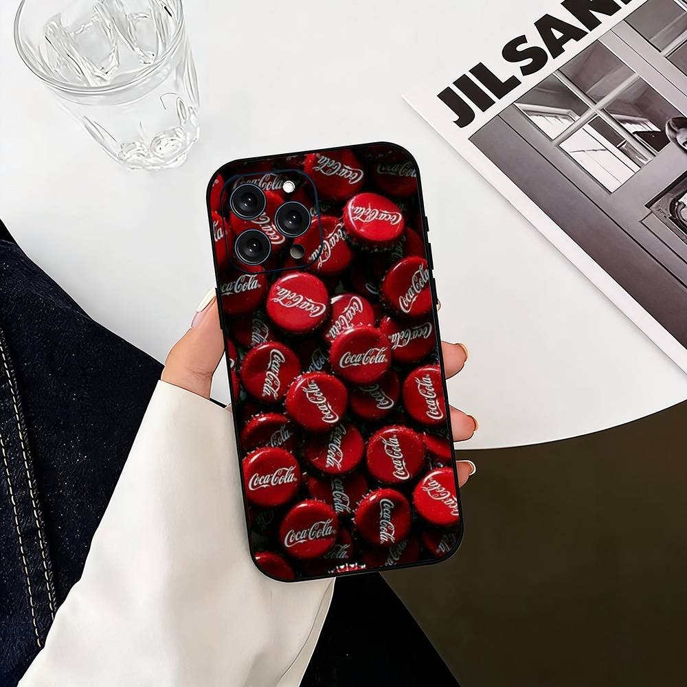 CocaS-S Модный Чехол для Телефона C-Cola Силиконовый Мягкий Для IPhone 17 16 15 14 13 12 11 X XR Plus Pro Max Plus