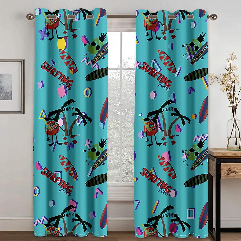 Креативные шторы для скейтборда с граффити Минималистичные классические 2 панели Гостиная Спальня Кухня Балкон Декор окна Шторы