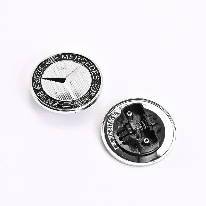 57mm Car Hood Emblem Badge Bonnet Emblem Stickers For Mercedes Benz Brabus AMG W124 W140 W163 W202 W203 W204 W210 W211 W205 BI1