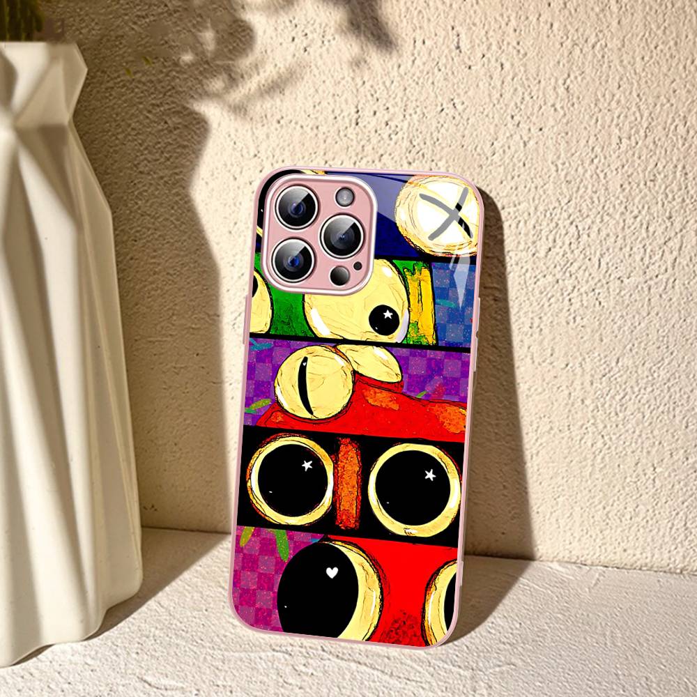 Cartoon R-Rainbow Friends Tempered Glass For Iphone 14 13 12 11 Pro Mini XS MAX 14Plus X XS XR Fundas