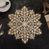 4PC Snowflake Shape Drink Cup Coasters Kitchen Mat PVC Placemat Hot Pad Table Placemats Dining Table Mat Non-Slip Kitchen