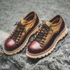 Модные мужские рабочие туфли в британском стиле, американские повседневные туфли на толстой подошве, мужские кожаные трендовые туфли в ретро-стиле, роскошные туфли