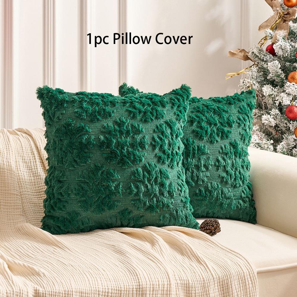 Christmas Decoration Props Christmas Pillow Cover Embroidery Christmas Accessories Christmas Snowflake Pillow Cover