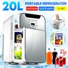20L Large Capacity Car Refrigerator Freeze Heating Dual Use Fridge Fruit Storage Car Home Picnic Refrigeration Heating