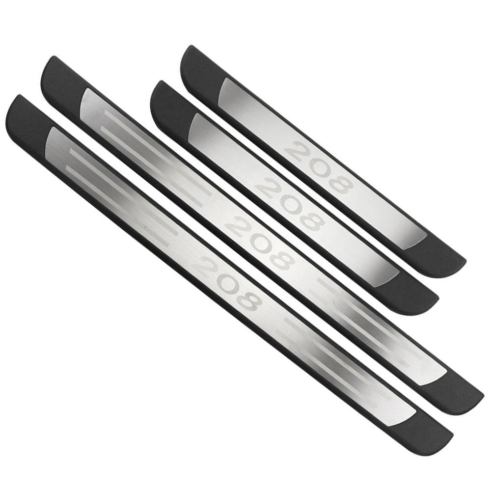 Color My Life 4 шт./компл. накладки на пороги из нержавеющей стали для автомобиля, защитная крышка для педалей Peugeot 208 2012 - 