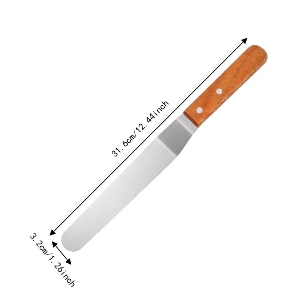 Food Grade Cake Spatula Stainless Steel Blade Palette Knife Durable Icing Spatula Cake Decorating