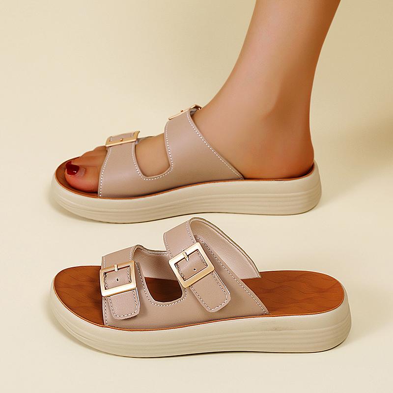 35-43 New Summer Casual Sandals for Women, Comfortable, Non-slip, Buckle, One-strap Sandals