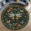 Ковер Стрекоза, Круглый ковер Стрекоза Ковер с насекомыми, Ковер с насекомыми Цветочный ковер Стрекоза Красочный коврик для пола Стрекоза