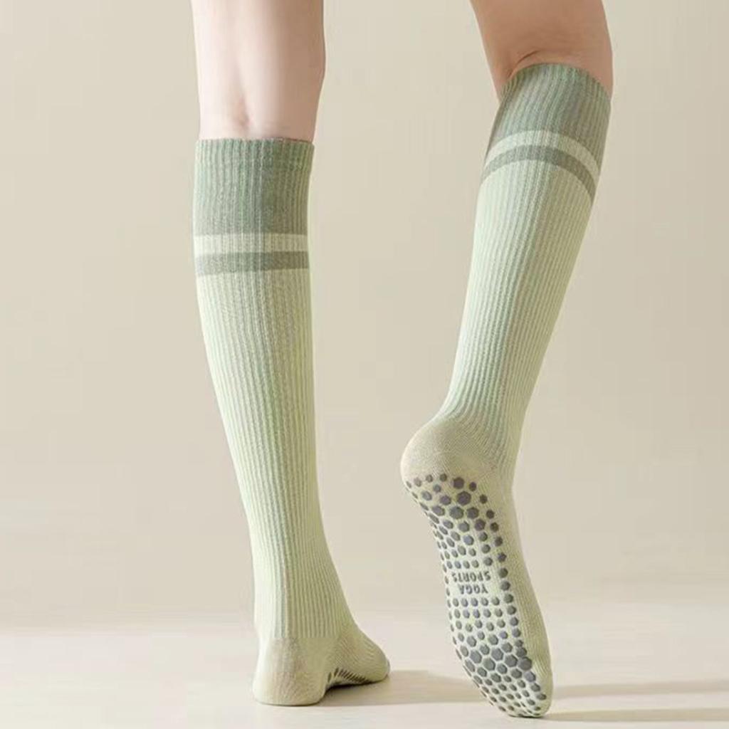 1 пара женских спортивных чулок, эластичные гольфы для велоспорта, противоскользящие, с силиконовой поддержкой свода стопы, контрастного цвета, для занятий йогой, пилатесом, танцами