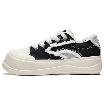 Disney X Li Ning Honey Platform Slip Non-Slip Durable Low Top Sports Casual Shoes Women sneakers Black White AGCT042-1