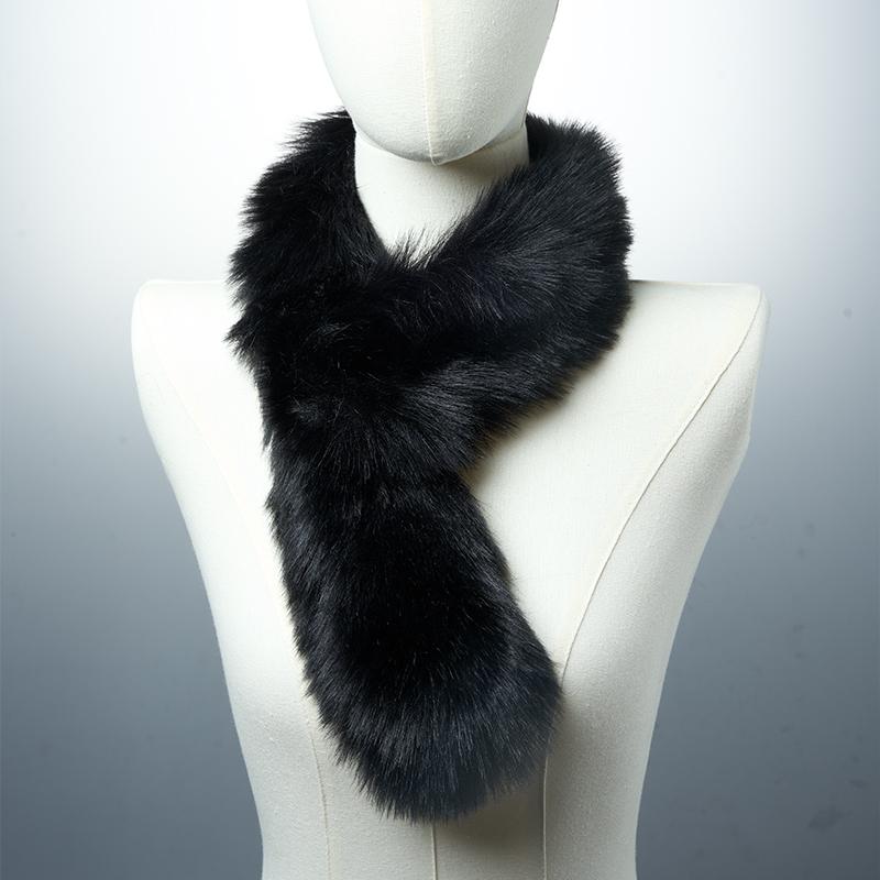 Furry Women Scarf Collar Winter Autumn Neckerchief Faux Fur Warm Accessories
