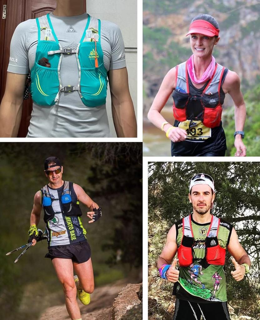 TRIWONDER Рюкзак для бега, сумка для трейлраннинга, гидратационный марафонский рюкзак, черная сумка 2.5 л (Синий & - Только, M/L - 90-102см (Бюст))