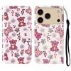 For iPhone 17 Pro Max Case Pattern Leather Wallet Phone Cover with Strap