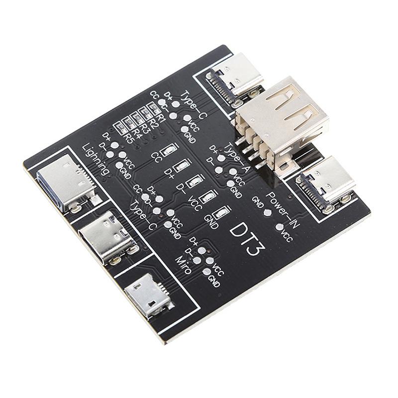 Dt3 Data Cable Detection Board Usb Cable Tester For Type-C Micro Usb C Short Circuit On-Off Switching Diagnose Test Board Tool
