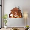 Pooja Mandir for Home & Office, Wall Mounted Wooden Temple, Pooja Stand with Storage Cabinet, Home Decor, Small & Big Size (Mandir Design 5)