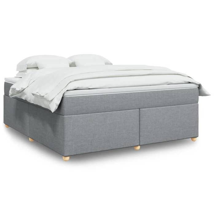 Maison Exclusive - Sommier à lattes de lit avec matelas Gris clair 180x200cm Tissu