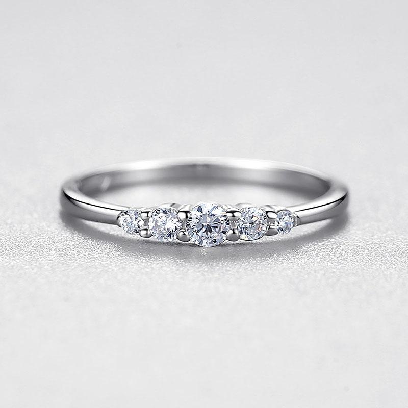 Tancise Classic стерлингового серебра 925 пробы кольцо с цирконом женские ювелирные изделия свадебное обещание вечерние подарок