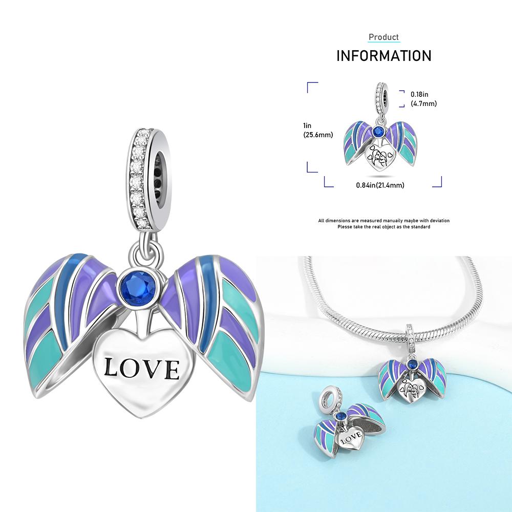 Медный Шарм-Подвеска в Форме Сердца Любовь Дом Матери Семья Подходит для Браслета Ювелирные Изделия Ручной Работы DIY Подарки