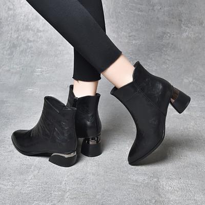 Короткие сапоги Модные сапоги Кожаные сапоги Хлопковые сапоги