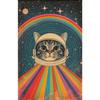 Vintage Space Astronaut Cats Poster Surrealism Vaporwave Retro Futuristic Funny Animal Canvas Painting Wall Art Room Home Decor