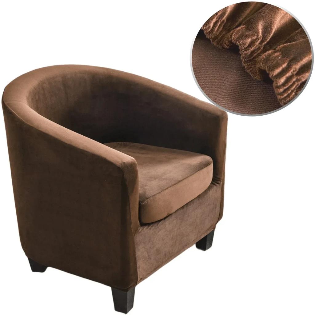 Плюшевые Велюровые Чехлы на Кресло-Тюб Чехол на Клубное Кресло Чехол на Подушку 2-Piece Эластичный Мягкий Моющийся Защитный Чехол для Кресла Дивана Мебели
